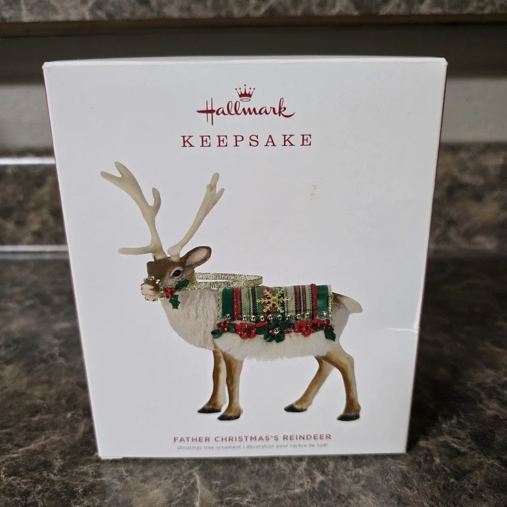 Hallmark Ornament 2019 FATHER CHRISTMAS'S REINDEER Limited Edition